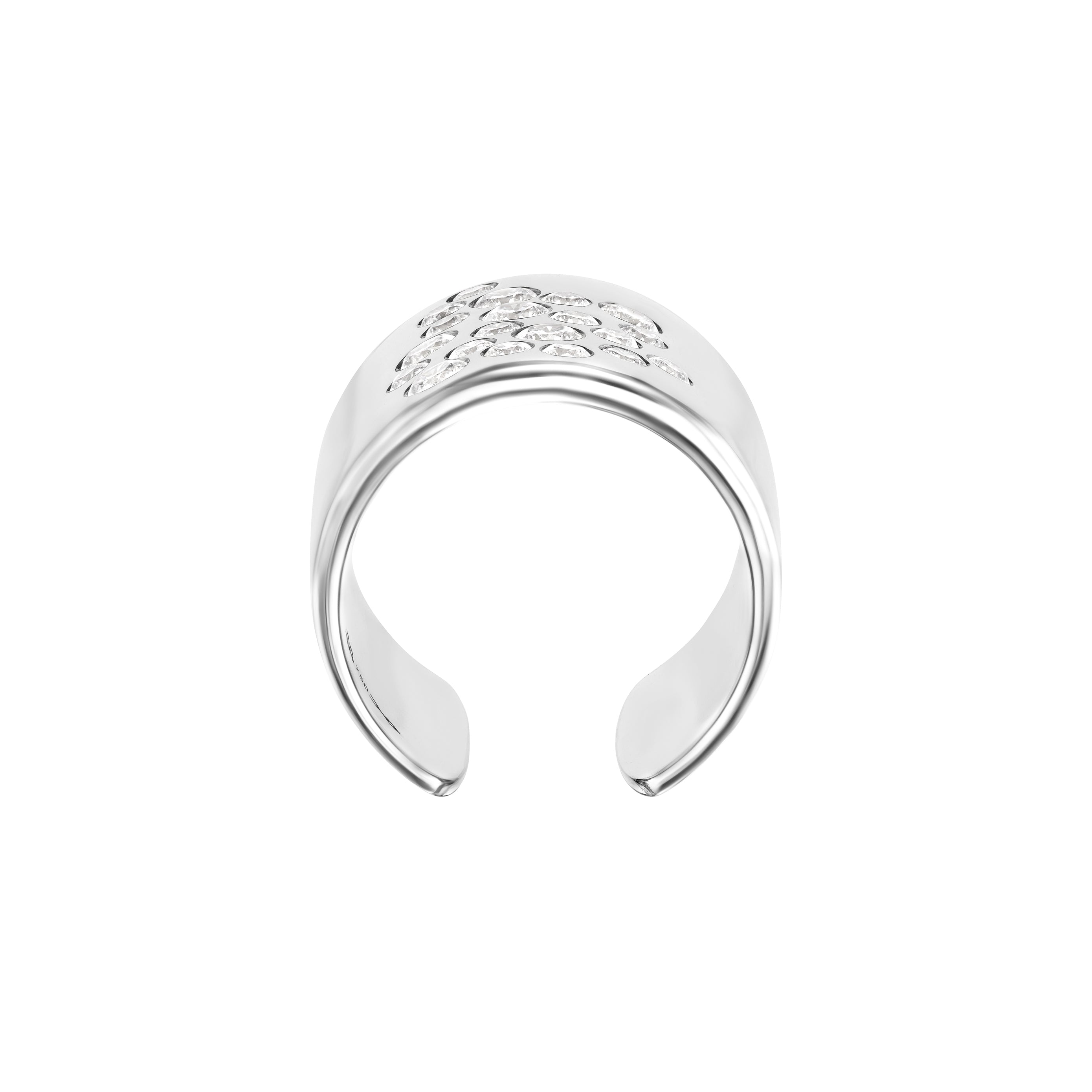 MEGA STONED CUFF RING