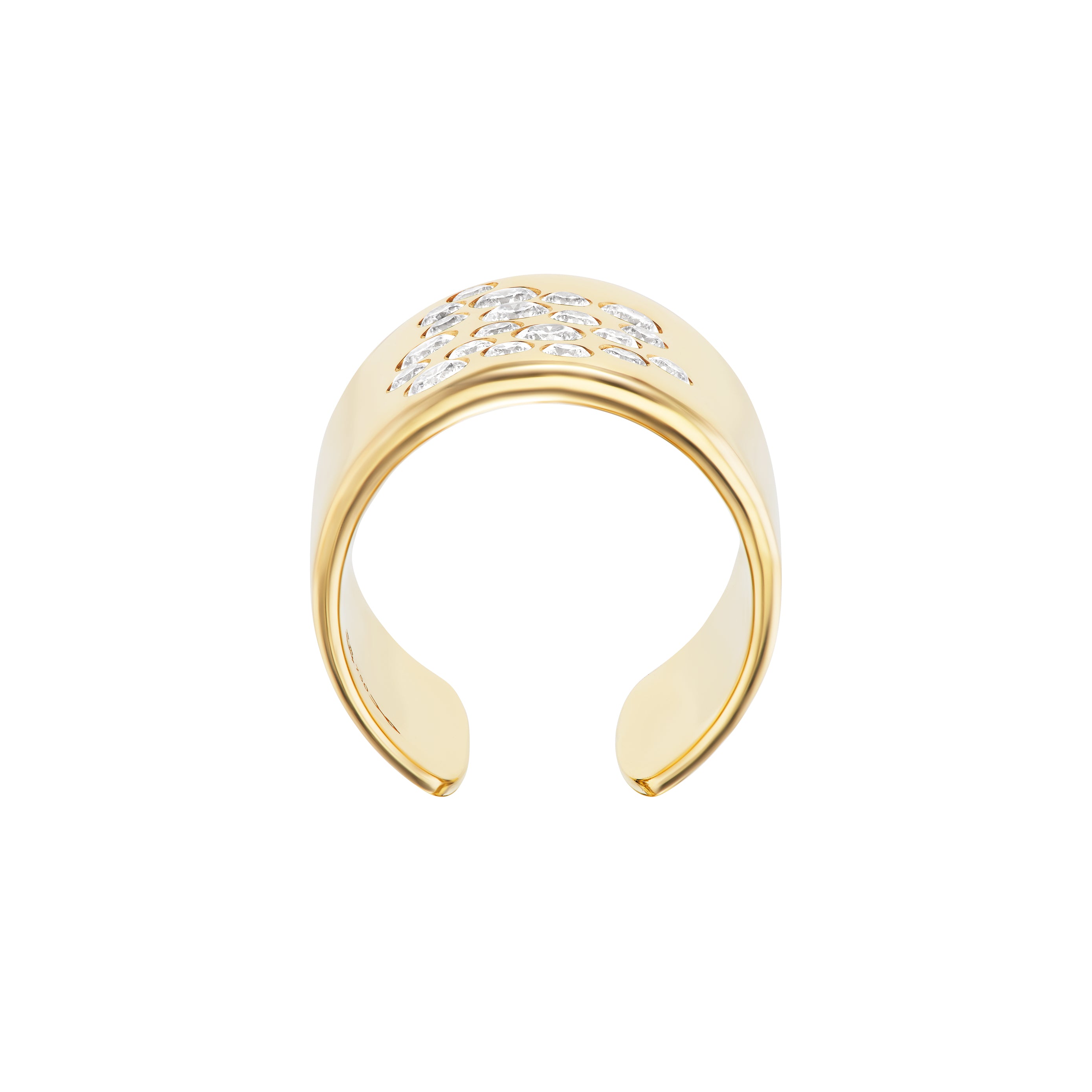 MEGA STONED CUFF RING