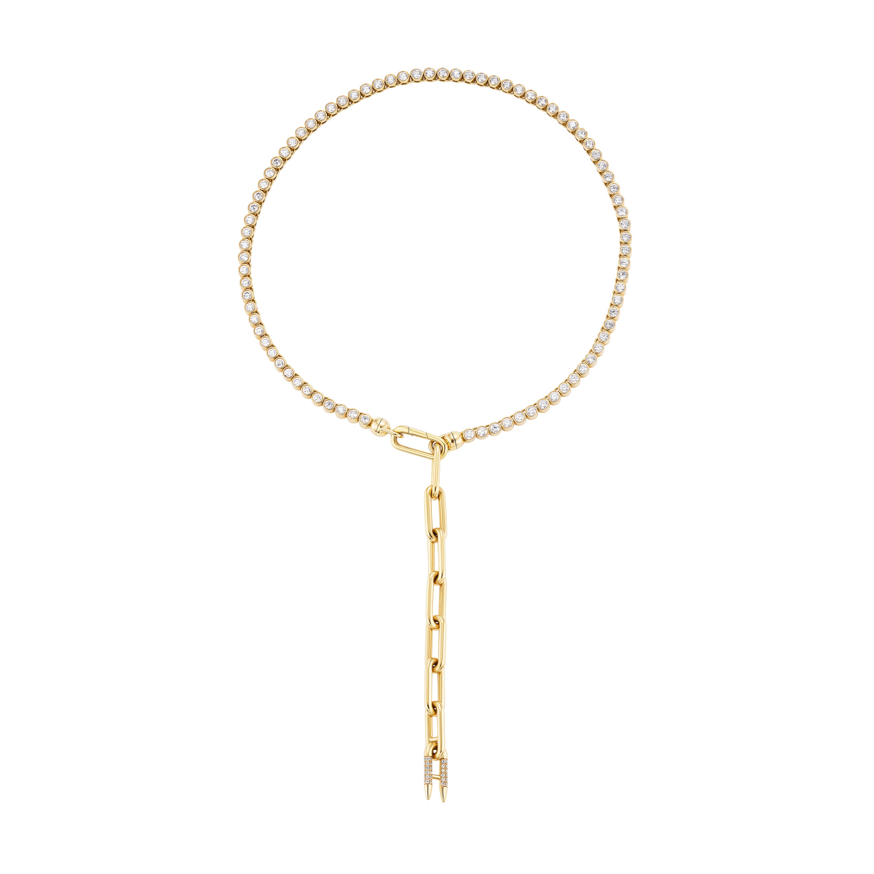 HEAVY METAL TENNIS NECKLACE