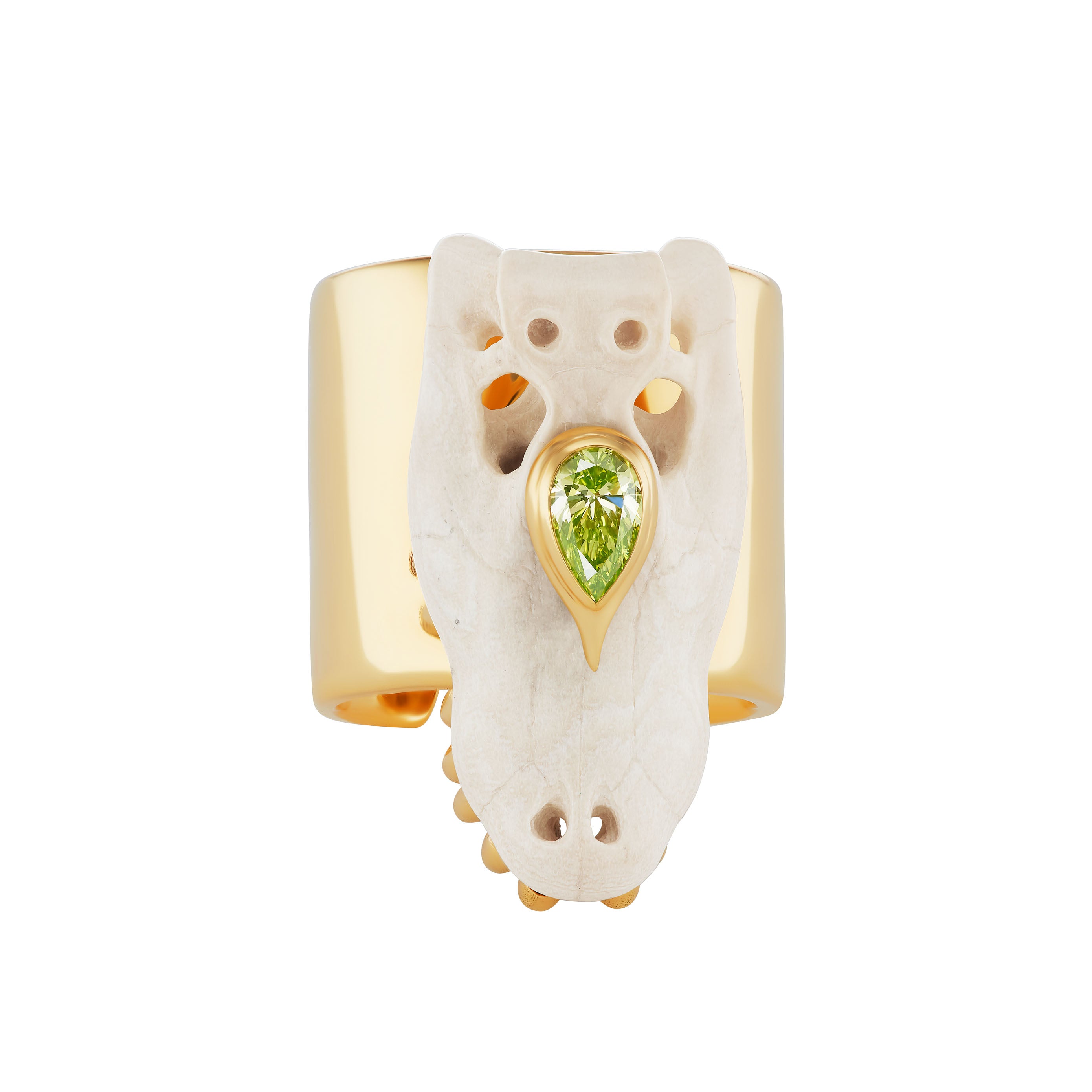 CARVED MAMMOTH GATOR RING