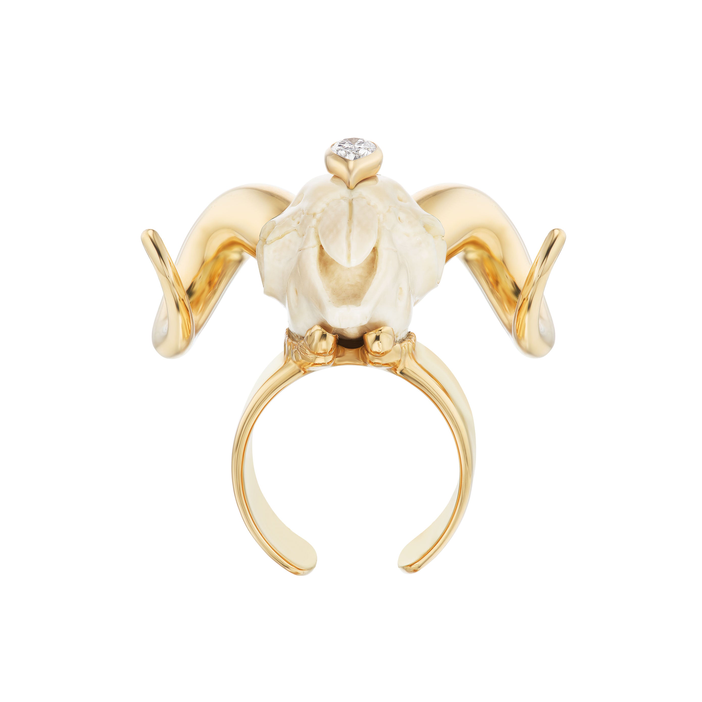 CARVED RAM RING