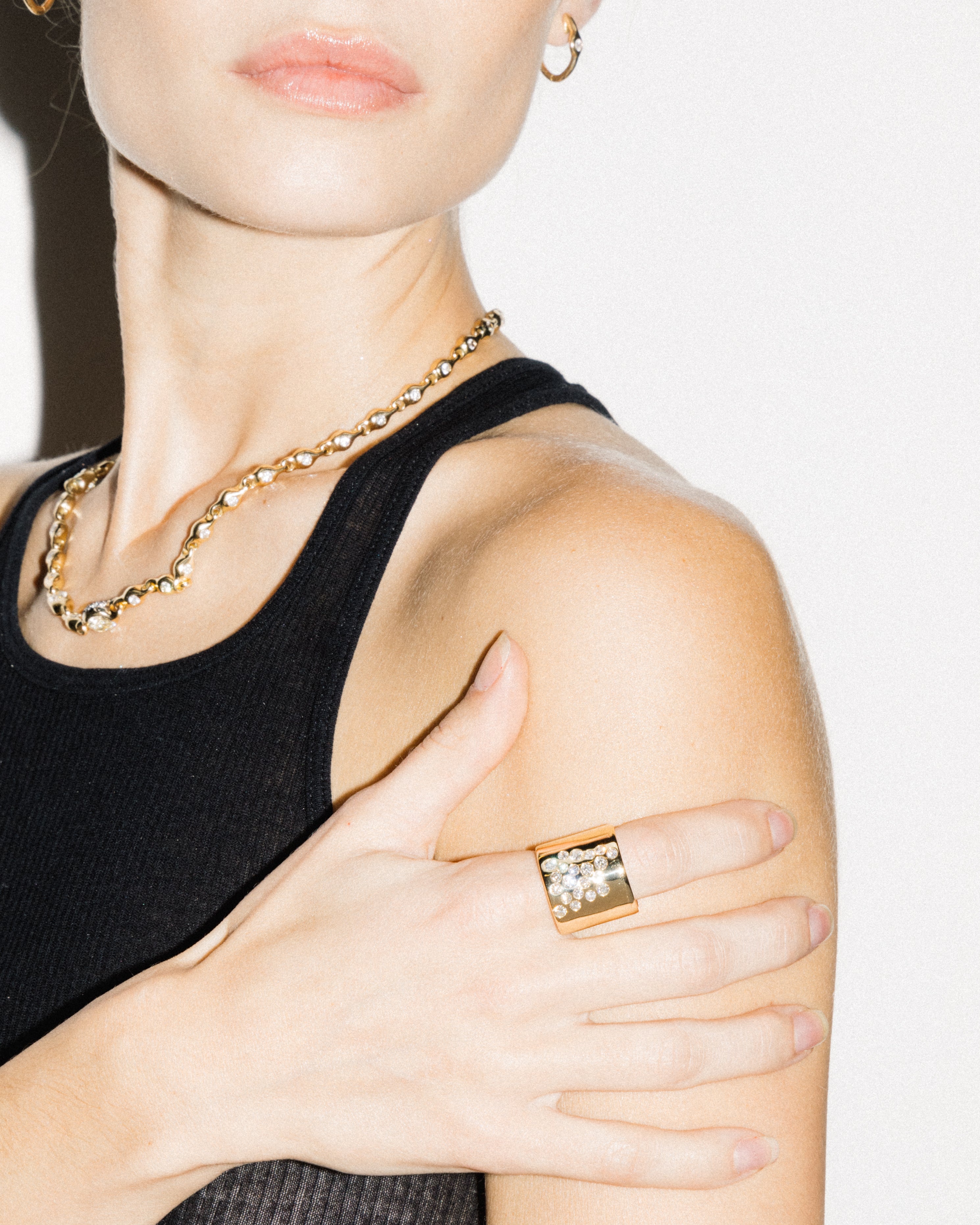 20MM MEGA STONED CUFF RING