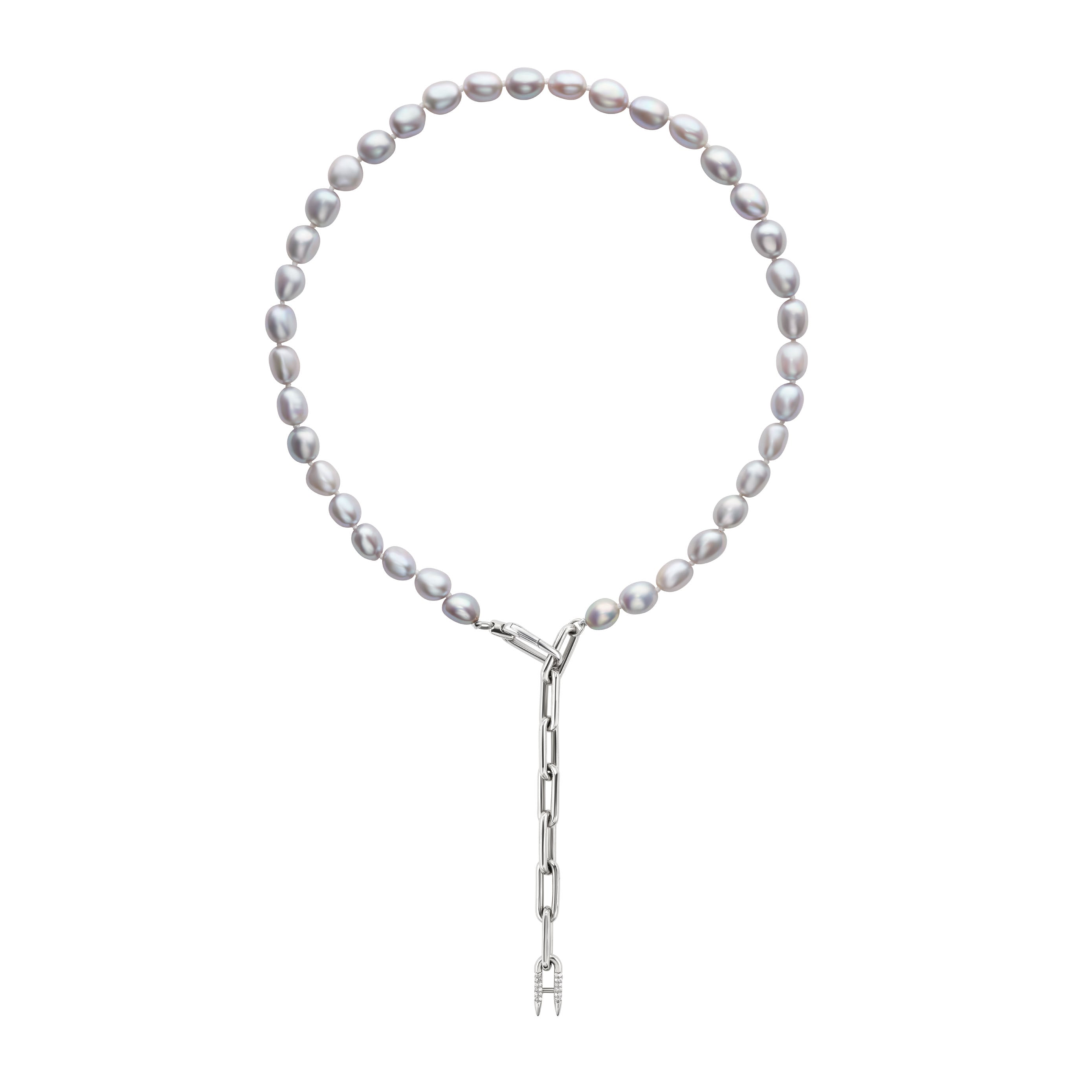 PEARL + HEAVY METAL LARIAT