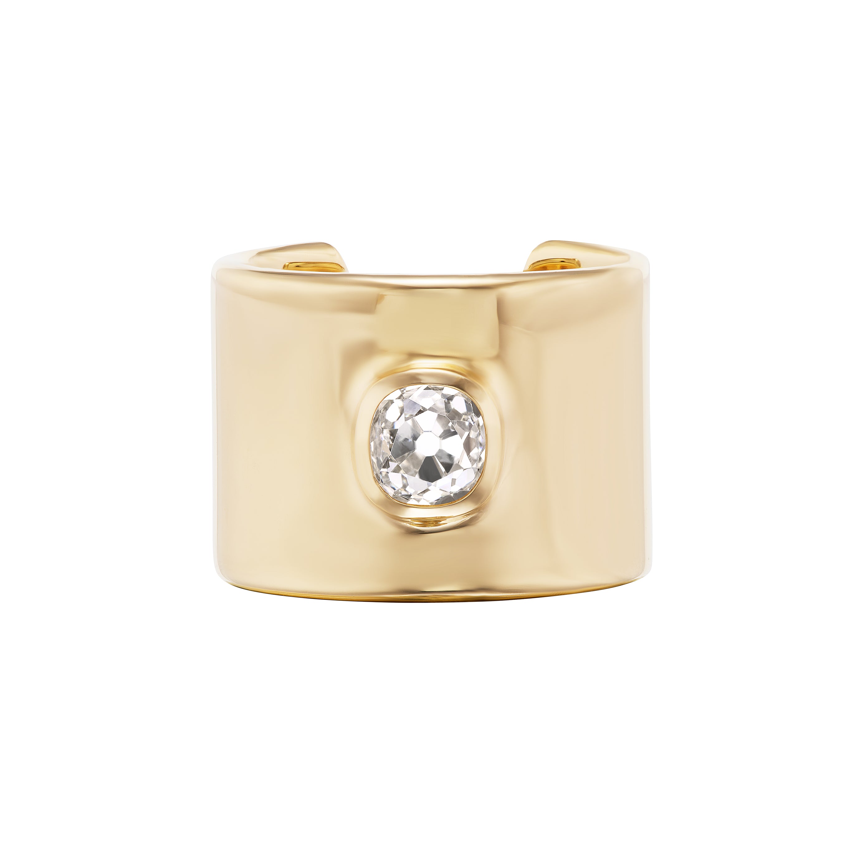 15MM SOLITAIRE CUFF RING