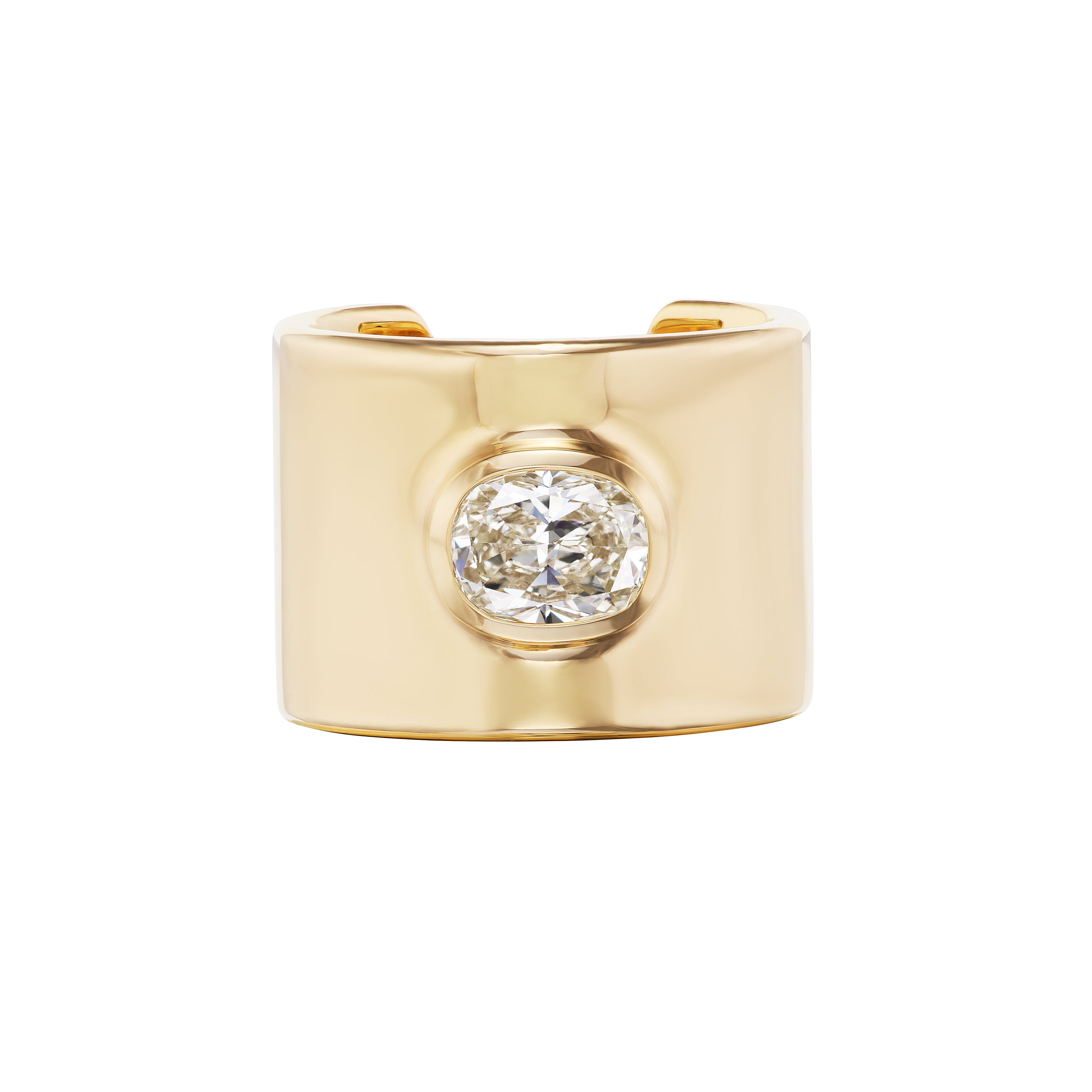 15MM SOLITAIRE CUFF RING
