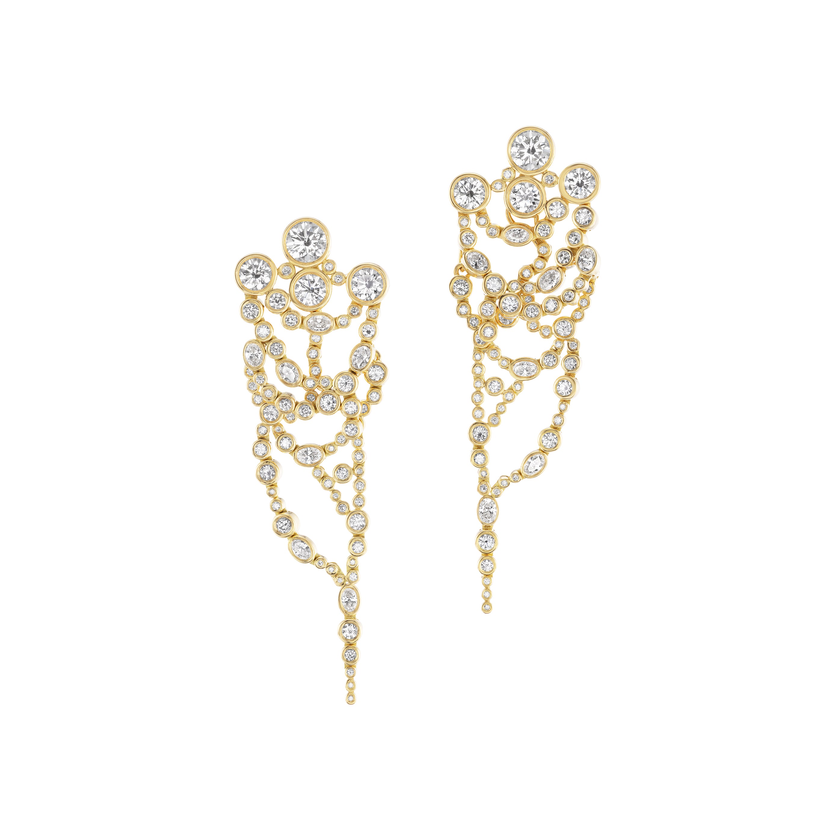 METAL WEB EARRING