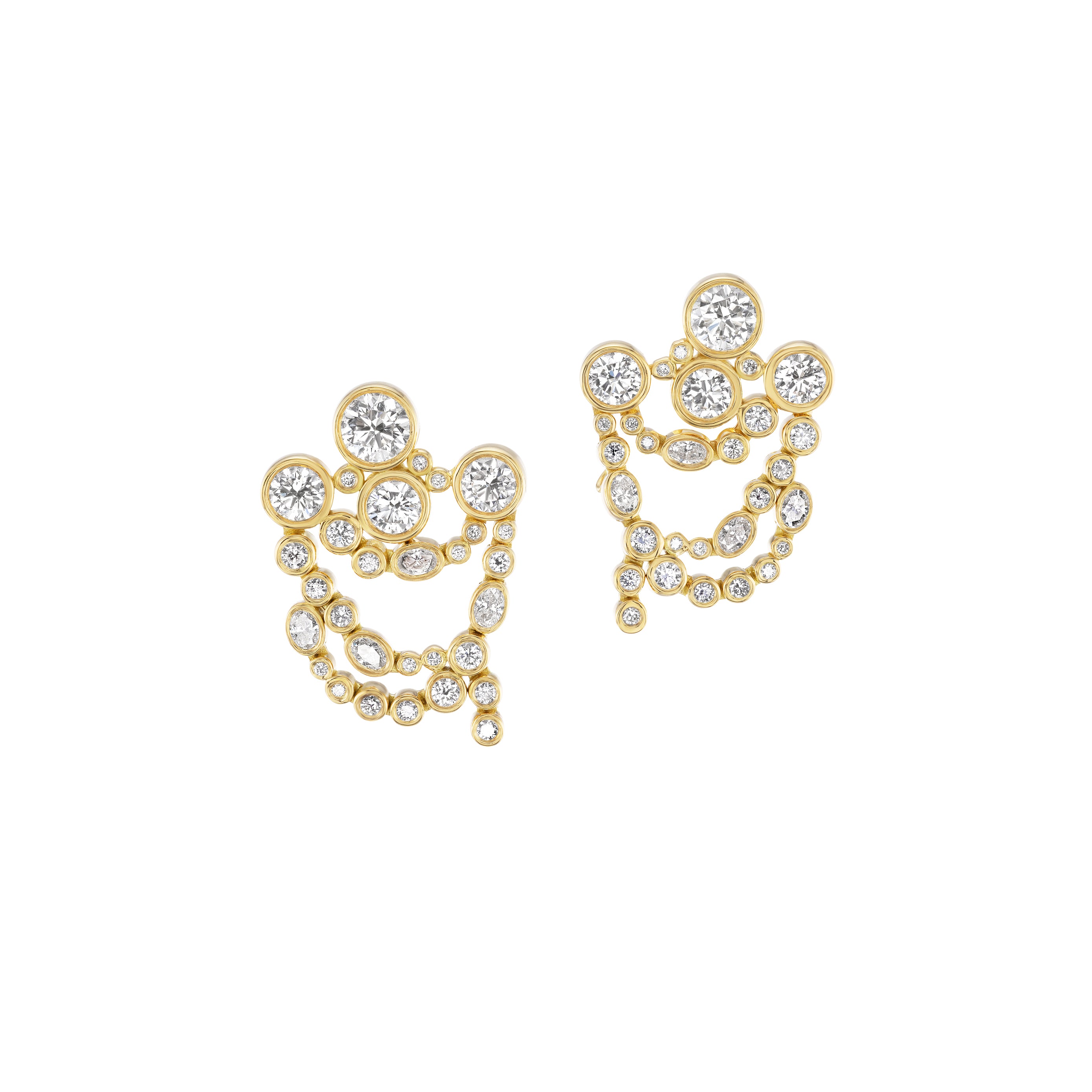 METAL WEB EARRING