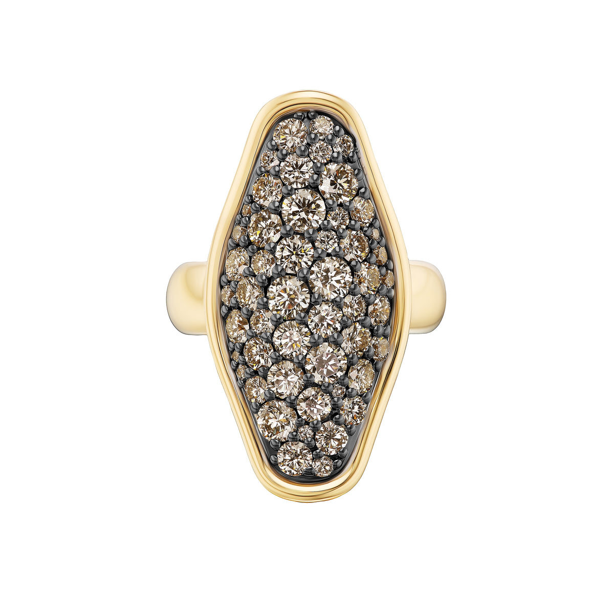 Mega Pavé Vessel Ring