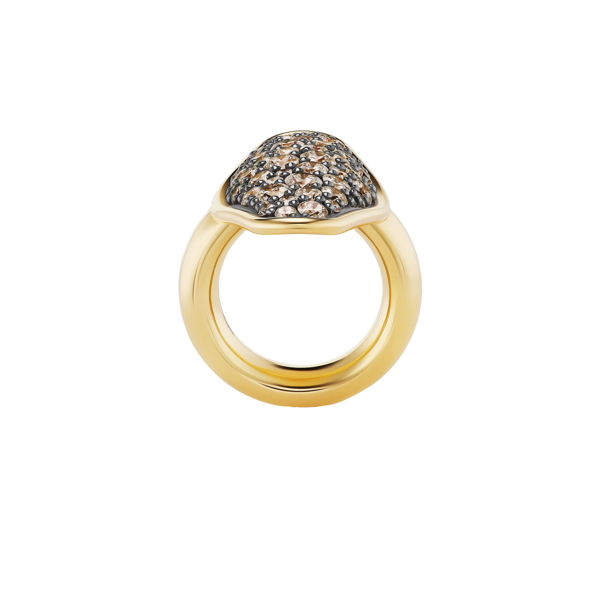 Mega Pavé Vessel Ring