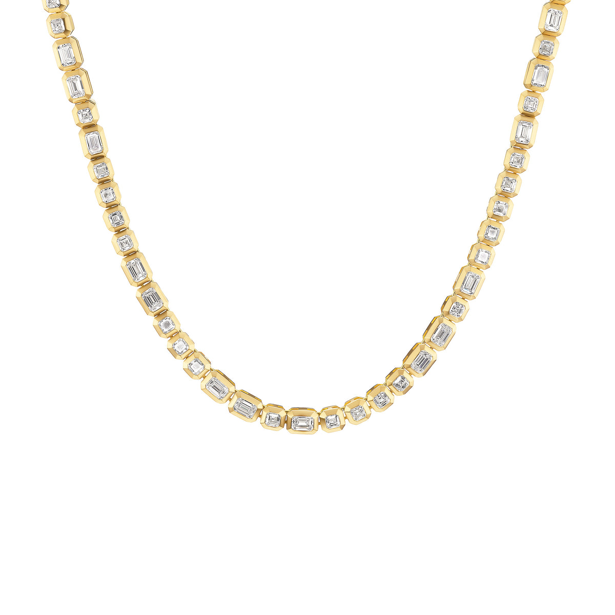 Beveled Tennis Necklace