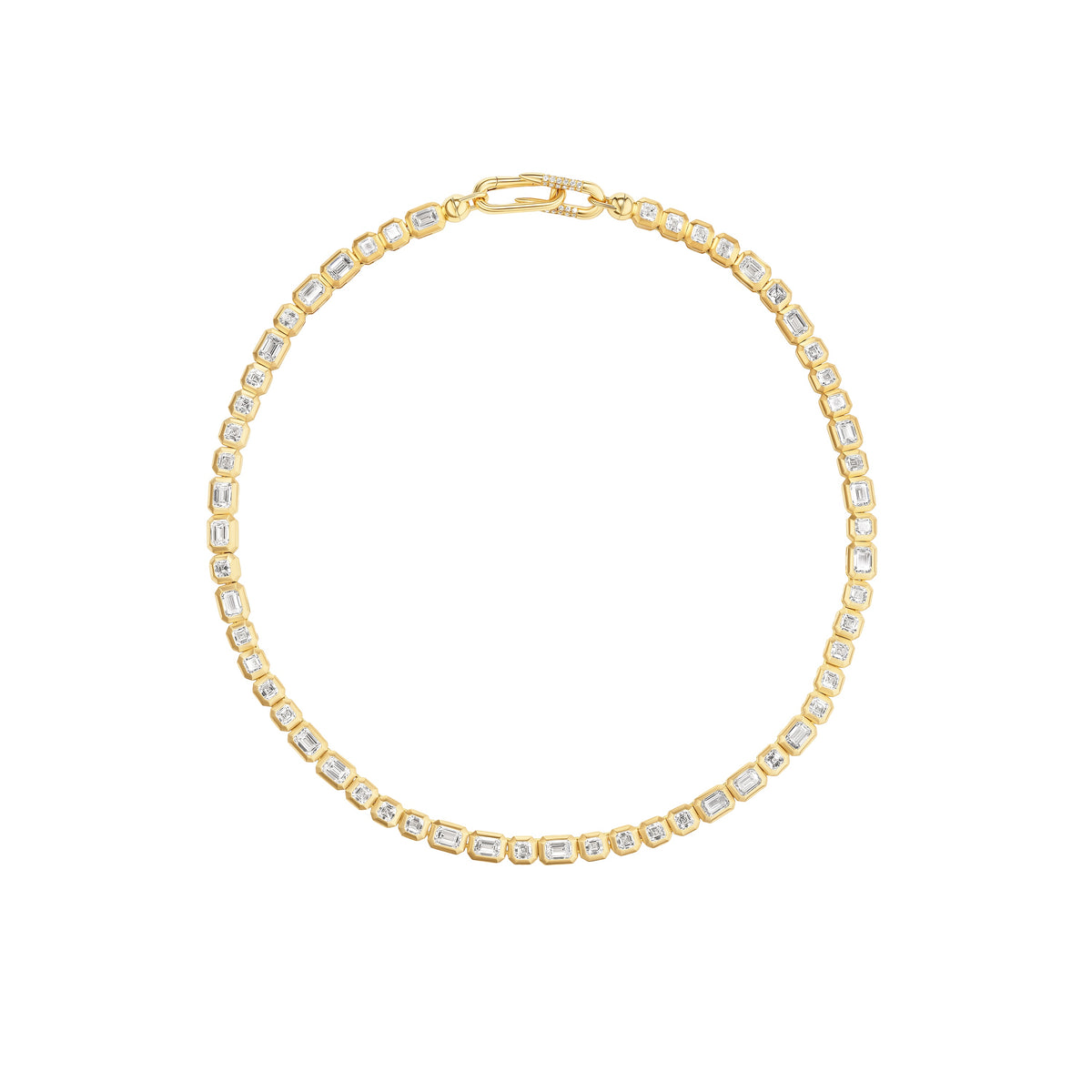 Beveled Tennis Necklace