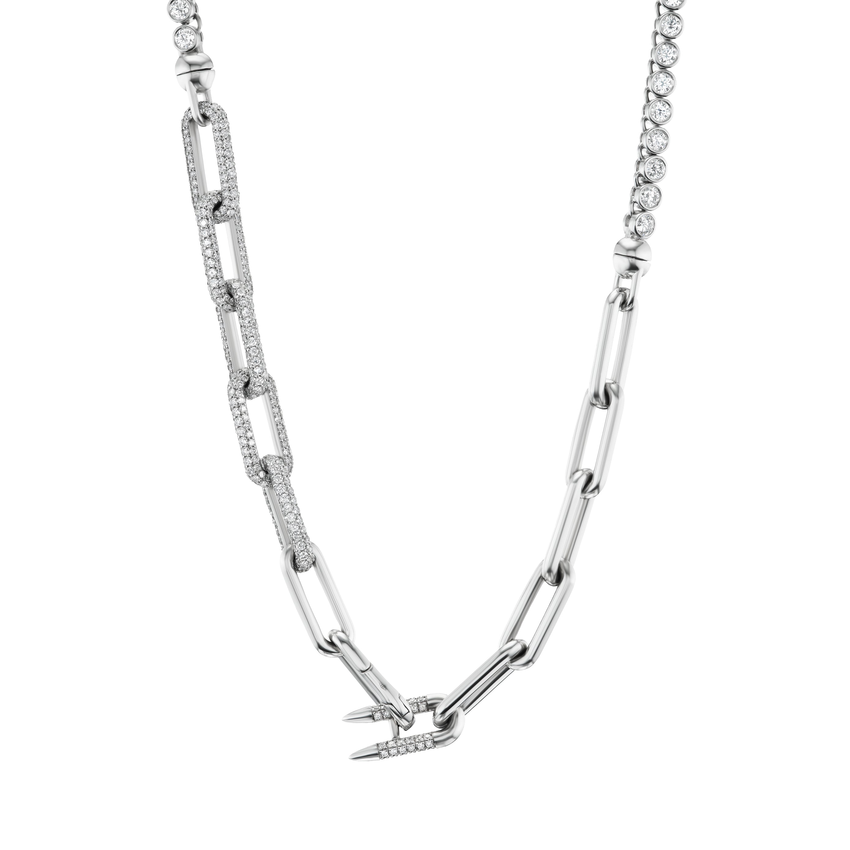 PLATINUM PAVÉ TENNIS NECKLACE