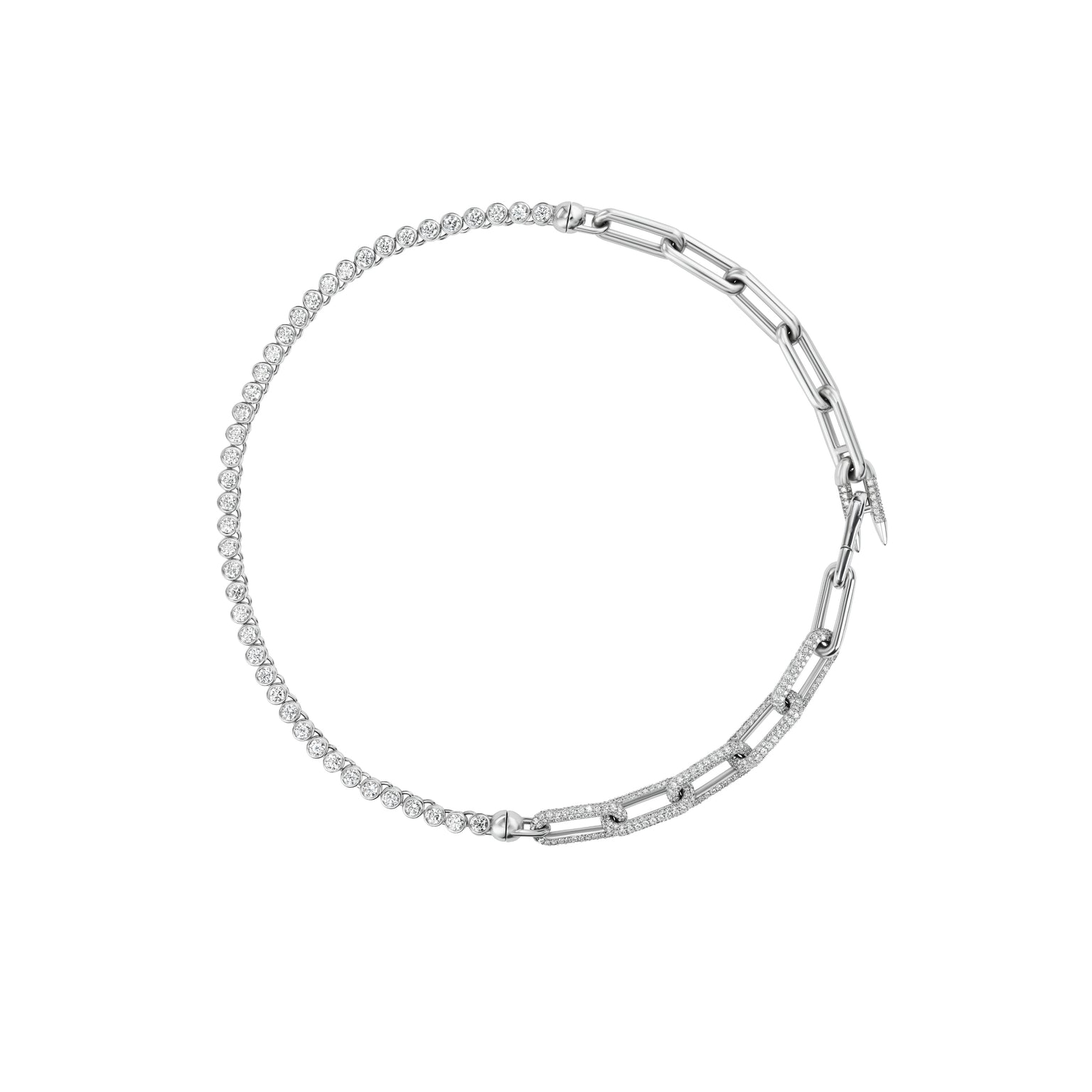 Platinum Pavé Tennis Necklace | Uniform Object