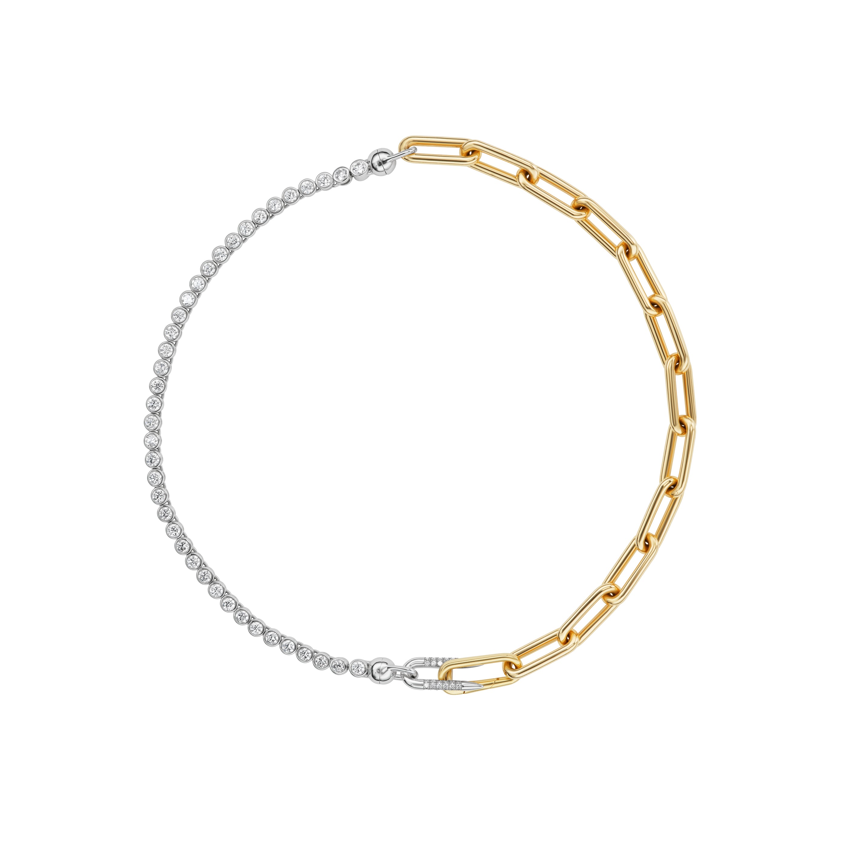 MIXED METAL TENNIS CHOKER