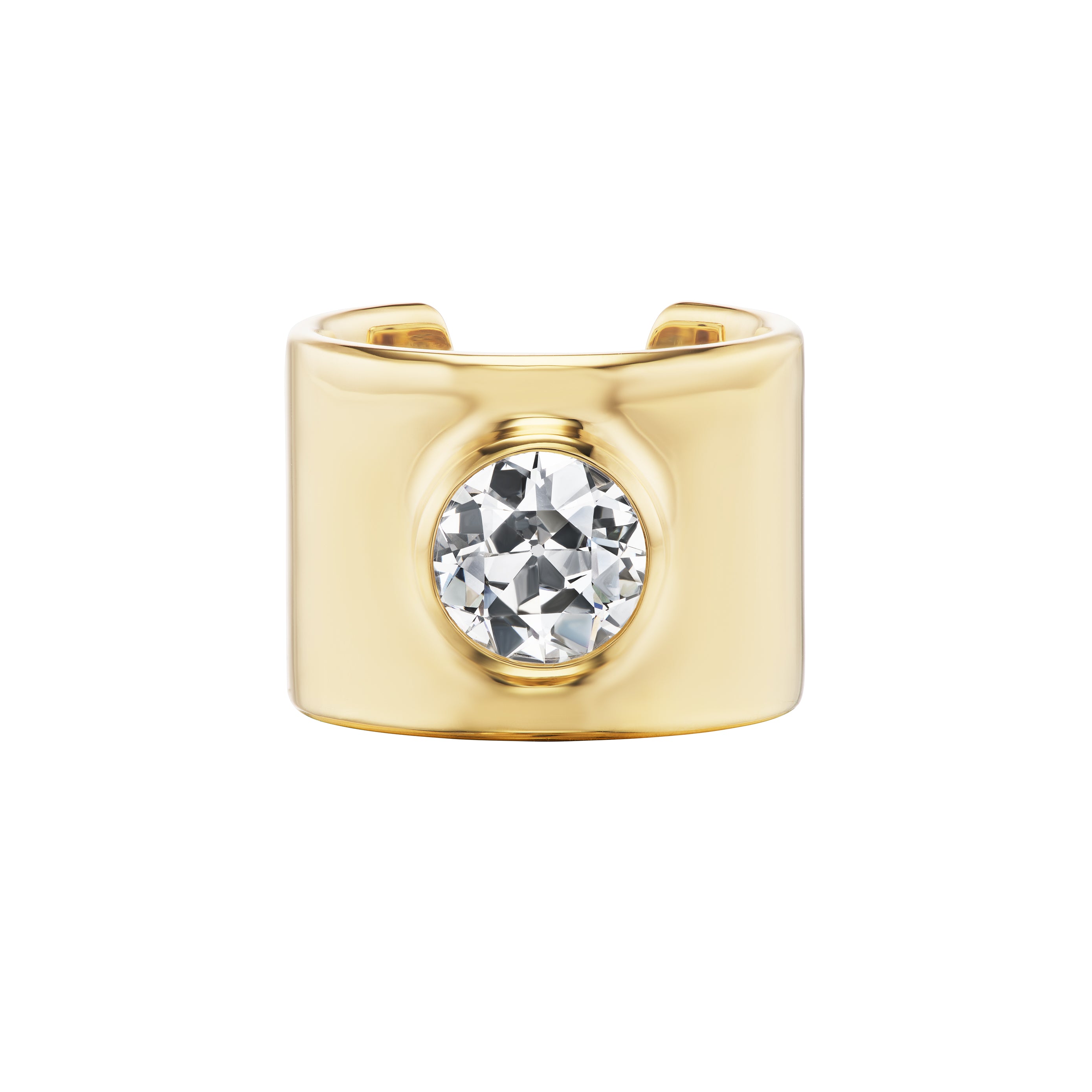 15MM SOLITAIRE CUFF RING