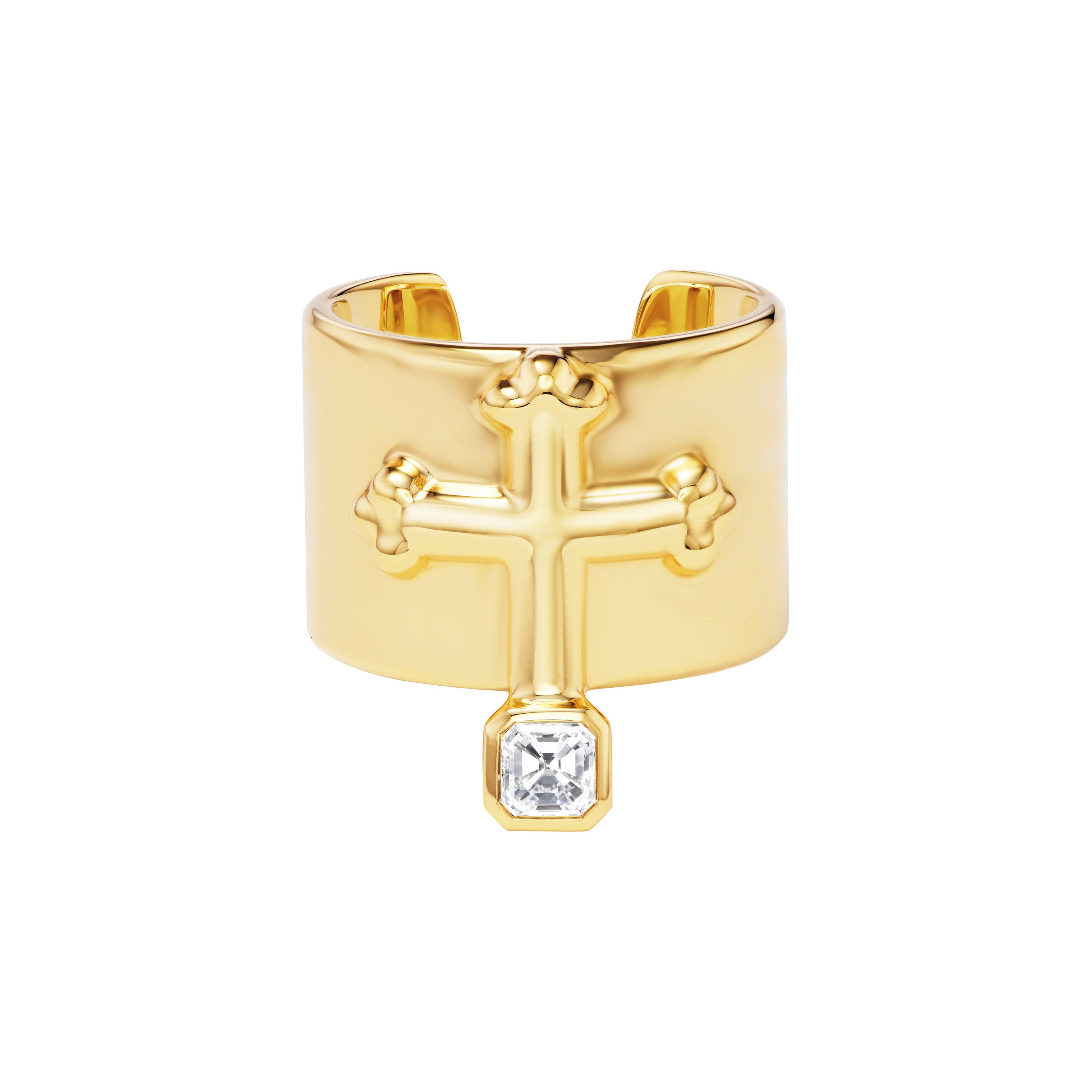 CROSS CUFF RING