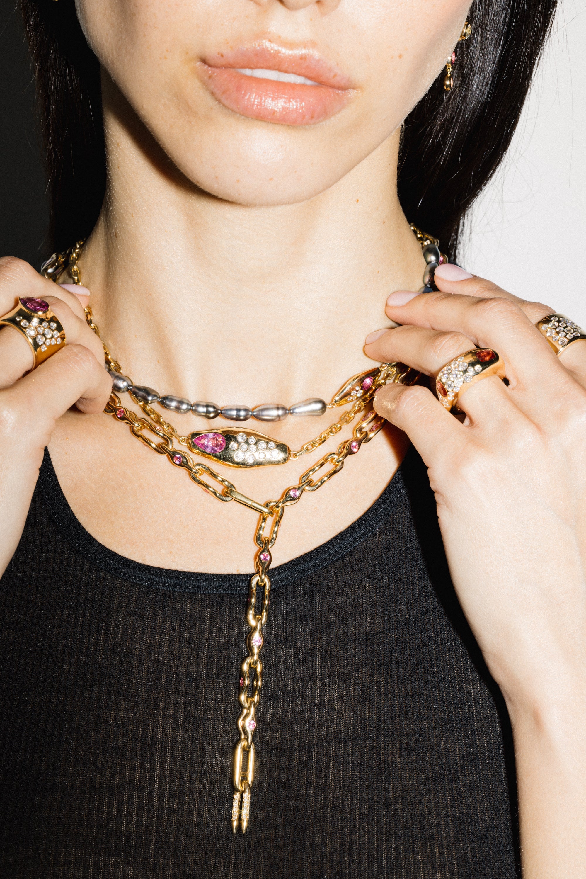 GEM HEAVY METAL NECKLACE