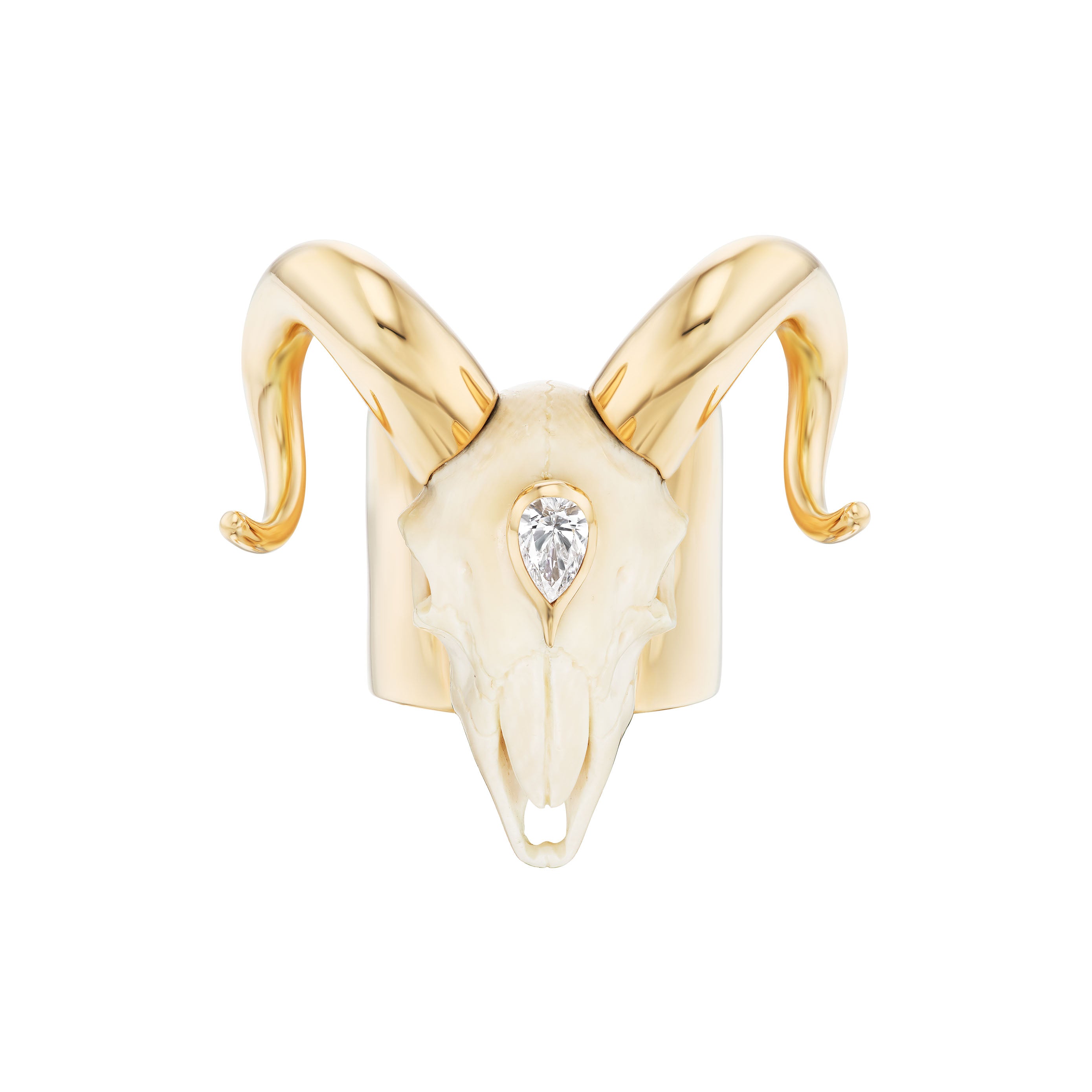 CARVED RAM RING