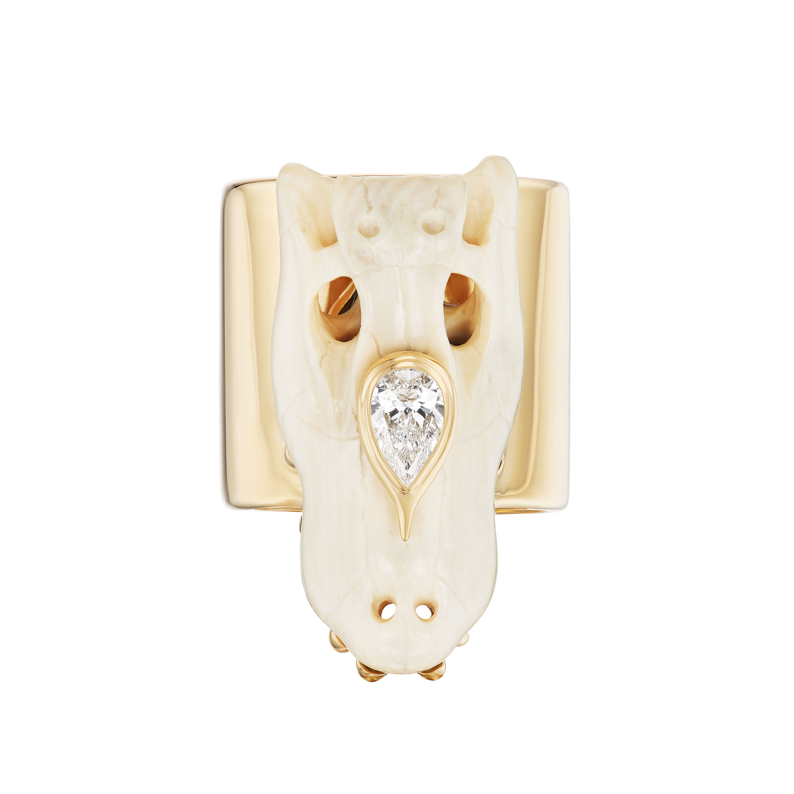CARVED MAMMOTH GATOR RING